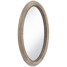 Zahra Wooden 23 1/2" x 34" Oval Wall Mirror