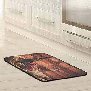 Kitchen Mat Lemon Tree Kitchen Floor Mat Cushioned Anti-Fatigue Kitchen Rug Lemon Flower Non-Slip Kitchen Rugs and Mats Comfort Mat for Kitchen, Floor Home, Office, Sink, Laundry