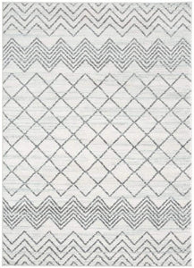 Pancras Moroccan Grey Off White Abstract Soft Area Rug