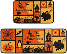 Halloween Kitchen Rug Mat Set of 2 Piece Hocus Pocus Kitchen Mats for Floor Halloween Rugs for Kitchen Doormat Decor Decorations