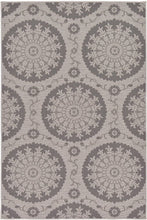 Botanical Collection Floral Abstract Transitional Indoor Outdoor Flatweave Gray/Light Gray Area Rug