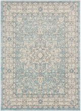 Kingsbury Collection Oriental Blue Traditional Soft Area Rug