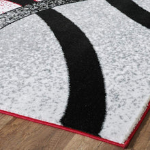 Howell Collection Red Geometric Soft Area Rug