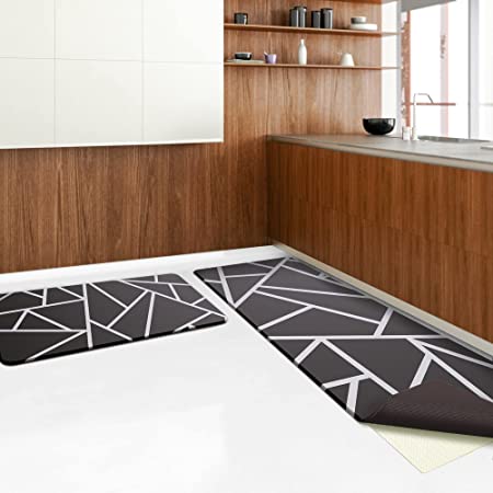 Kitchen Rugs and Mats Anti Fatigue for Floor Non Slip 2 Piece Set 17.7