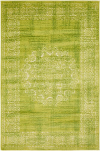 Modern Traditional Vintage Distressed Light Green Soft Area Rug