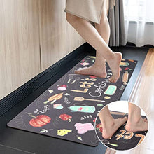 Kitchen Rug Runner, KIMODE Anti Fatigue Cushioned Kitchen Rugs and Mats Comfort Soft PVC Leather Heavy Duty Standing Mats, Waterproof Non Slip Kitchen Indoor Outdoor Rug, 18" x 47"