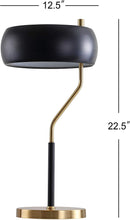 Oskar 22.5" Moody Metal LED Desk Lamp Black/Brass Gold