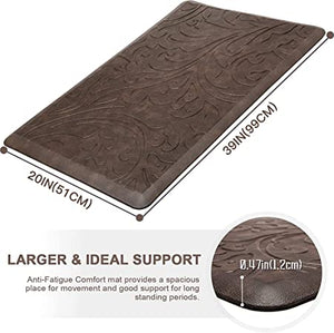 KMAT Kitchen Mat Cushioned Anti-Fatigue Floor Mat Waterproof Non-Slip Standing Mat Ergonomic Comfort Floor Mat Rug for Home,Office,Sink,Laundry,Desk