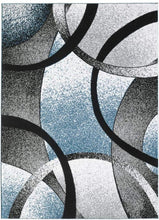 Howell Collection Blue Geometric Soft Area Rug