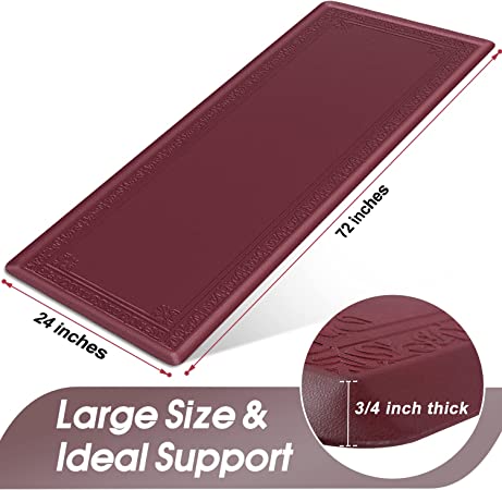 Anti Fatigue Comfort Mat by DAILYLIFE, Non-Slip Bottom - 3/4 Thick Durable  Kitchen Standing Floor Mat with Extra Support at Home, Office and Garage 