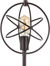 Atomic Caged Edison Bulb Metal/Marble Modern LED Table Lamp