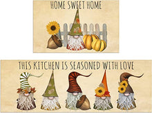 Fall Gnome Kitchen Mat Set of 2 Non Slip Thick