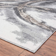Lagos Collection Grey Abstract Soft Area Rug