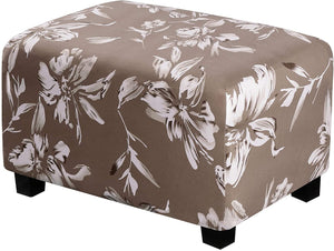 6" Small Footstool PU Leather Ottoman Footrest Modern Home Rectangular Stool with Padded Seat