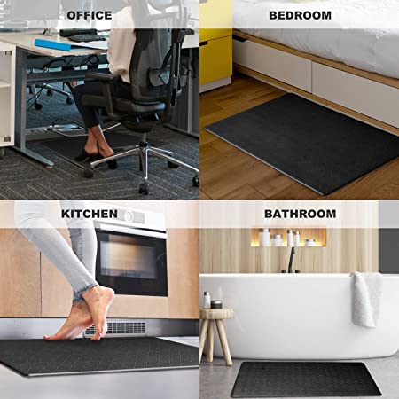 Cozy Trends Comfort Anti Fatigue Standing Cushioned Kitchen Mats [Set of 2] - 18''x48 |18x30| Comfort and Support for Long Hours | Non-Slip, Water-Resistant 
