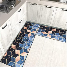 Kitchen Rugs Kitchen Mat Set of 2 Kitchen Rug Non-Slip Kitchen Rugs and Mats 47.3x17.3/31.5x17.3 Inch Floor Mat Doormat Runner Rug for Kitchen, Laundry, Living Room, Bedroom, Bathroom, Front Door