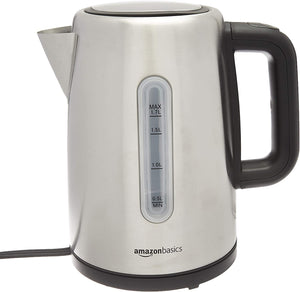 Stainless Steel Fast, Portable Electric Hot Water Kettle for Tea and Coffee, 1.7-Liter