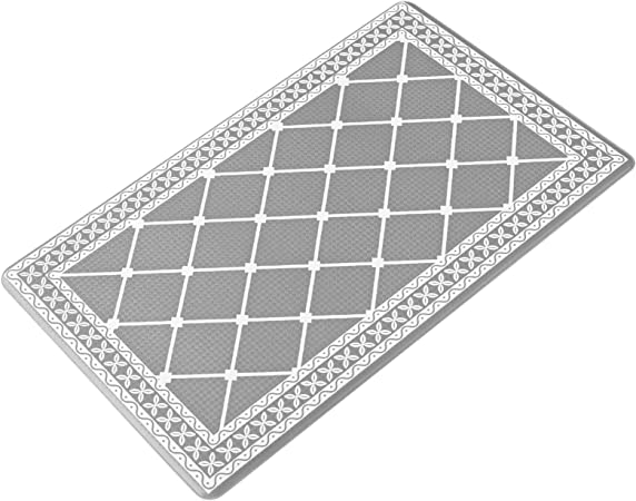 Trellis Border Kitchen Floor Mat - Waterproof & Non-Slip