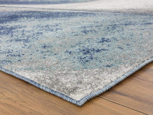 Tower Hill Abstract Blue Ivory Gray Soft Area Rug