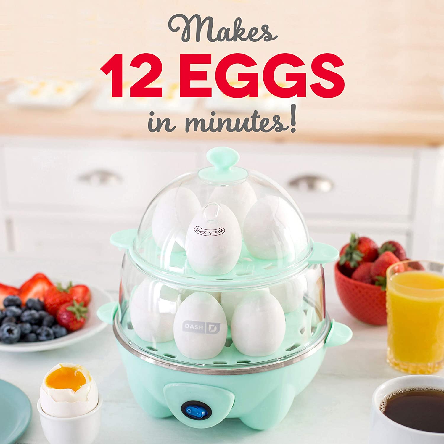 This Dash Deluxe Rapid 12-Count Egg Cooker is Highly Rated