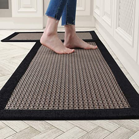 Kitchen Rugs and Mats Non Skid Washable, Absorbent Rug for Kitchen, Large Kitchen Floor Mats for in Front of Sink, 2 PCS Set 20