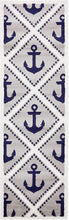 Loom Metro Collection Modern Nautical Geometric Anchor Gray Soft Area Rug