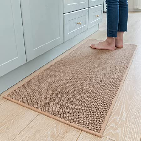 Kitchen Rugs and Mats Non Skid Washable, Absorbent Runner Rugs for Kitchen, Front of Sink, Kitchen Mats for Floor (Grey, 20