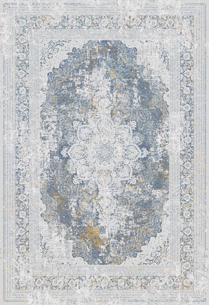 Valencia Collection Blue 8x10 Oriental Distressed Soft Area Rug