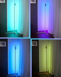 LED RGB Color Changing Mood Lighting, Dimmable Modern Floor Lamp with Remote, 56"
