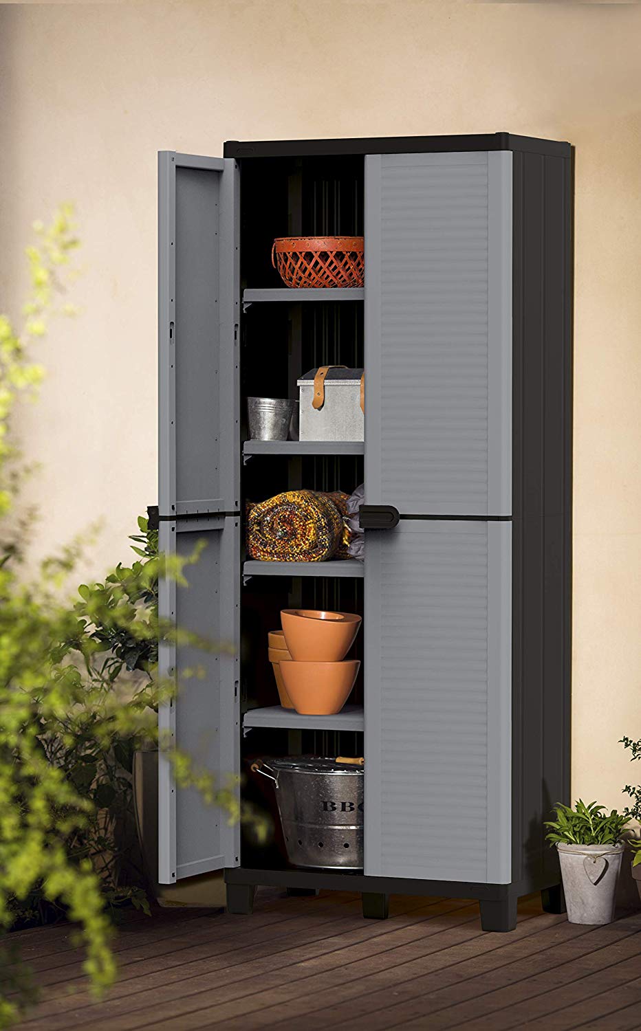Home Garage Storage Cabinet with Doors and Shelves