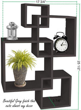 4 Cube Intersecting Wall Mounted Floating Shelves