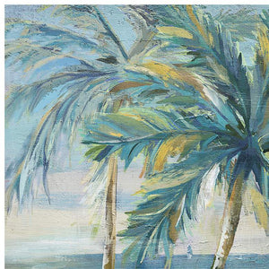 Coastal Palm 1 24" Square Outdoor Canvas Wall Art