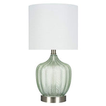 Green Glass 18" High LED Accent Table Lamp