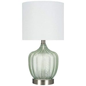 Green Glass 18" High LED Accent Table Lamp