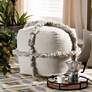 Baxton Studio Alfro Gray Moroccan Inspired Pouf Ottoman