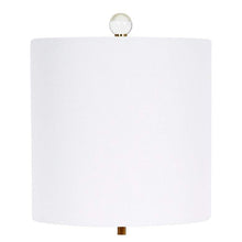 Ana White Marble and Gold Metal Round Buffet Table Lamp