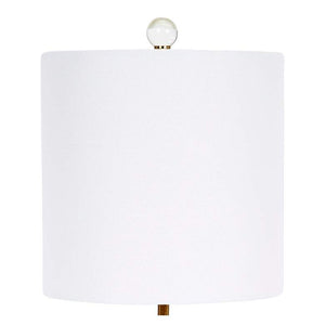 Ana White Marble and Gold Metal Round Buffet Table Lamp