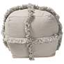 Baxton Studio Alfro Gray Moroccan Inspired Pouf Ottoman