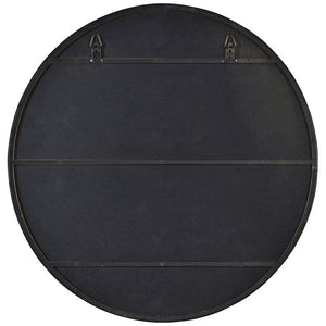 Yoka Silver and Gold Painted 24" Round Wall Mirror