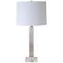 Sauline Brushed Nickel Column Table Lamp