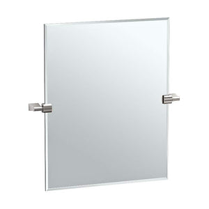 Gatco Bleu Satin Nickel 19 1/2" x 24" Wall Mirror