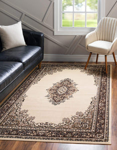 Traditional Ivory Soft Area Rug