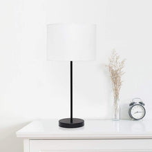 Simple Designs Modern Black Stick Table Lamp