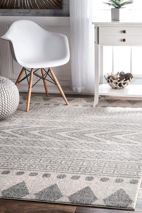 Shaina Tribal Area Rug,Grey