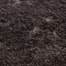 Damask Plush 1.2-inch Thick Area Rug, Dark Brown / Smoke