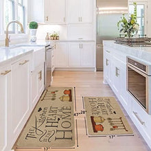 Famibay Kitchen Rugs and Mats Non Skid Washable Kitchen Rugs with Rubber Backing Kitchen Mat Set Stain&Wear Resistant Kitchen Carpet Rugs Low Pile Country Decorative Floor Mats for Home Kitchen
