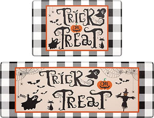 Fall Pumpkin Kitchen Mat Set of 2 Non Slip Thick Kitchen Rugs and Mats –  Modern Rugs and Decor