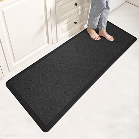 Kitchen Mat Cushioned Anti-Fatigue Kitchen Floor Mats, Thick Non-Slip Waterproof Kitchen Rugs and Mats, Comfort Standing Mat for Sink,Office,House,Laundry, 17.3