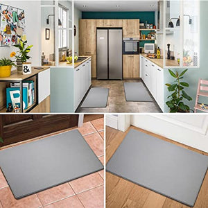 Kitchen Mat 2PCS Comfort Kitchen Rugs and Mats, Cushioned Kitchen Floor,  Anti-fatigue Floor Mat, Duty Standing Mats Waterproof Non Slip 