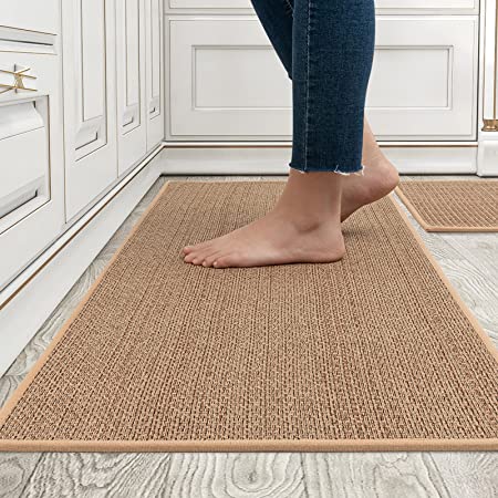 DEFNES Kitchen Rugs and Mats Washable, Non-Skid Natural Rubber